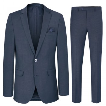 Herren Anzug blau - Slim Fit Anzug für Herren - Stretch