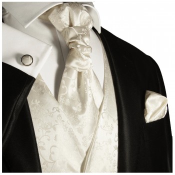 DQT Woven Floral Passion Patterned Wedding Tuxedo Waistcoat Vest for Men
