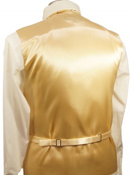 Hochzeitswesten Set 5tlg gold + Modern fit Hemd creme V97HL82