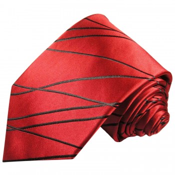 Krawatte mit Einstecktuch rot