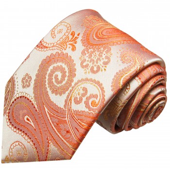 Krawatte koralle paisley Seide