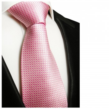 Pinke Krawatte uni einfarbig Seide