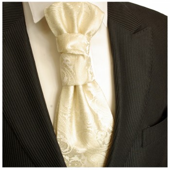 Hochzeitskrawatte | Plastron champagner paisley Hochzeit Krawatte