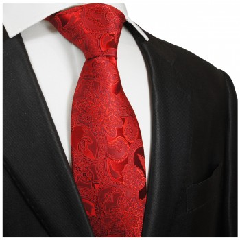 Krawatte rot paisley brokat Seide