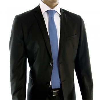 Strickkrawatte blau - Gestrickte Krawatte für Herren - SK1