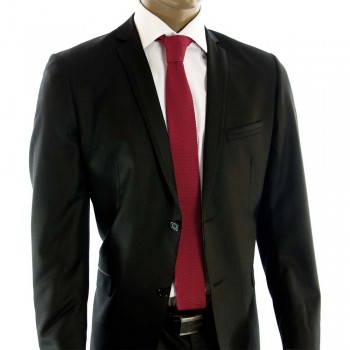 Strickkrawatte rot - Gestrickte Krawatte für Herren - SK2