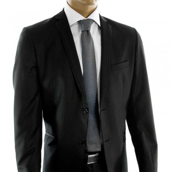 Strickkrawatte grau - Gestrickte Krawatte grau für Herren - SK4