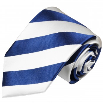 Blaue Krawatte weiss gestreift 405