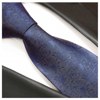 Paul Malone Krawatte blau floral v8
