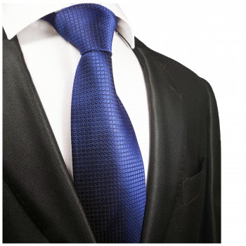 Krawatte blau mit feinem Karo Muster 2048