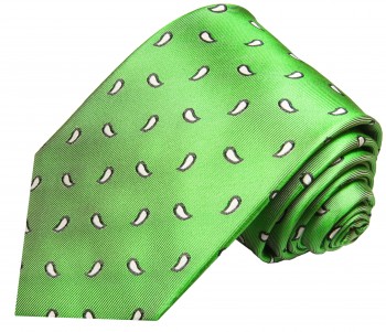 Extra lange Krawatte 165cm - Krawatte grün gepunktet