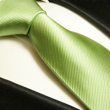 Krawatte grün 100% Seide einfarbig uni 504