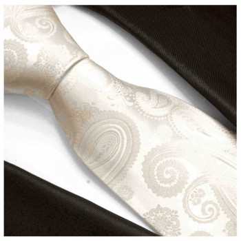 Paisley Hochzeitskrawatte -ivory Krawatte für Männer