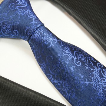 Marine blaue Krawatte 100% Seidenkrawatte ( XL 165cm ) 2050