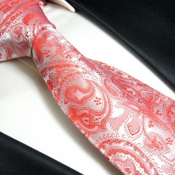 Rote Krawatte 100% Seidenkrawatte ( extra lang 165cm ) 338