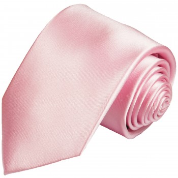 Krawatte pink rosa einfarbig Seide
