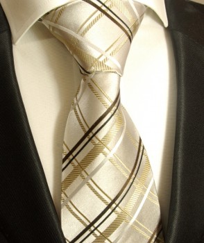 Ivory braune Krawatte