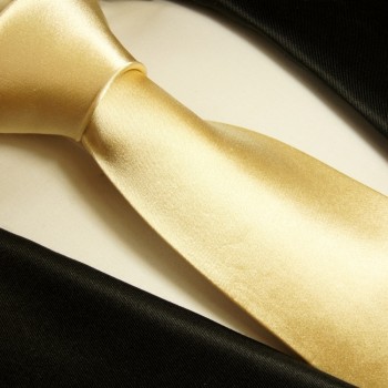 Gold sandfarbene Krawatte 100% Seidenkrawatte ( extra lang 165cm ) 980
