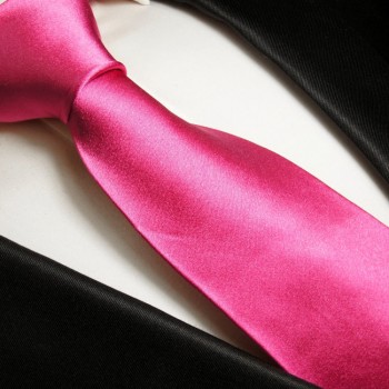 Extra lange Krawatte 165cm - Krawatte Überlänge - pink uni