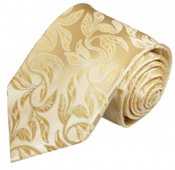 Krawatte creme gold floral Hochzeit v15