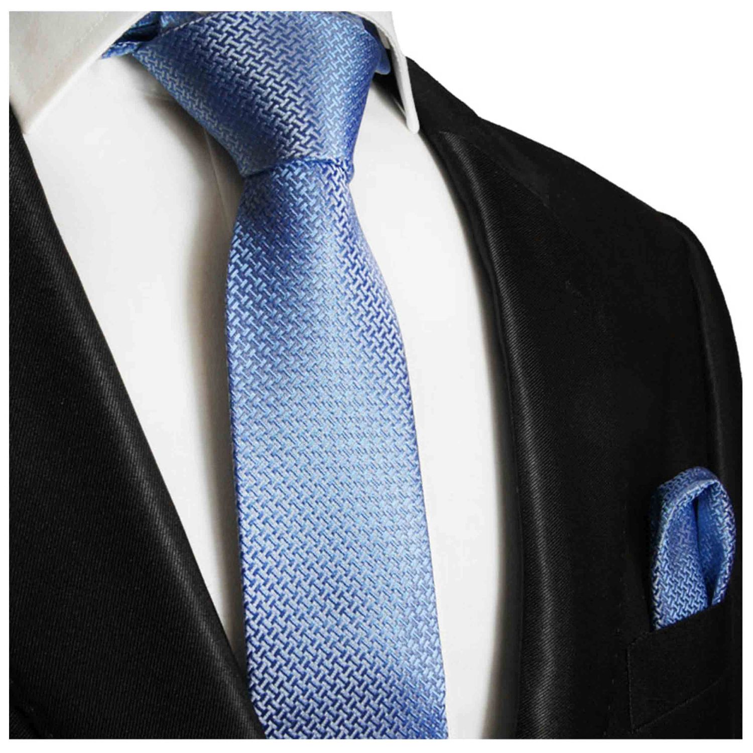 Krawatte 7 cm breit Schlips Tie Klassisch Einfarbig Büro Hemd Anzug Schwarz Navy 