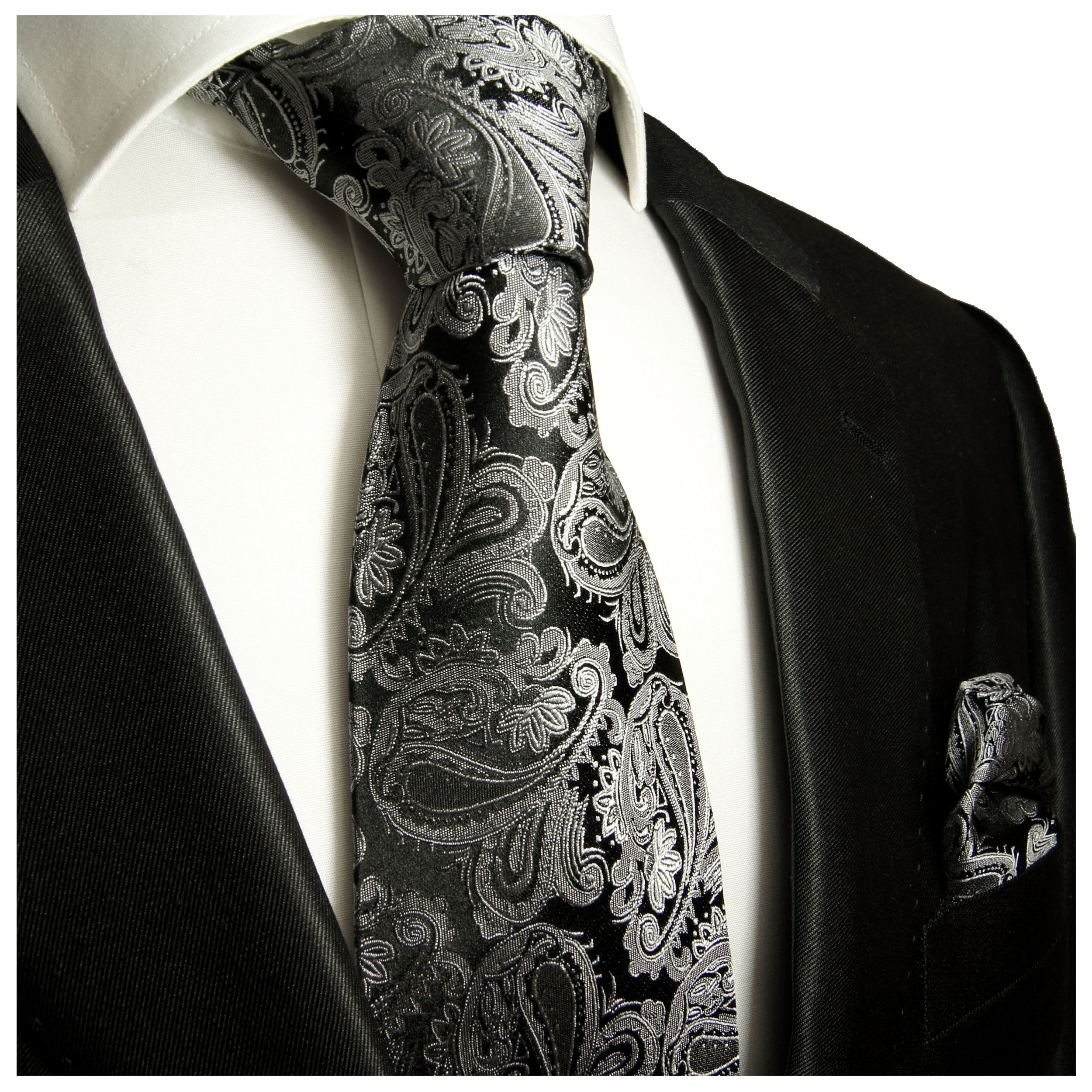 BomGuard Herren Krawatte Seide Satin 6 cm schmal Schlips Trendy Tie 