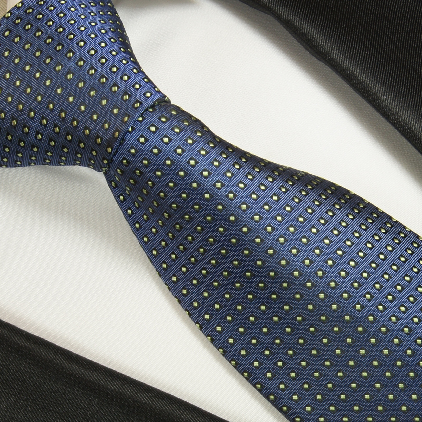 Einstecktuch by Paul Malone extra lang 165cm Blaues XL Krawatten Set 2tlg 100% Seidenkrawatte
