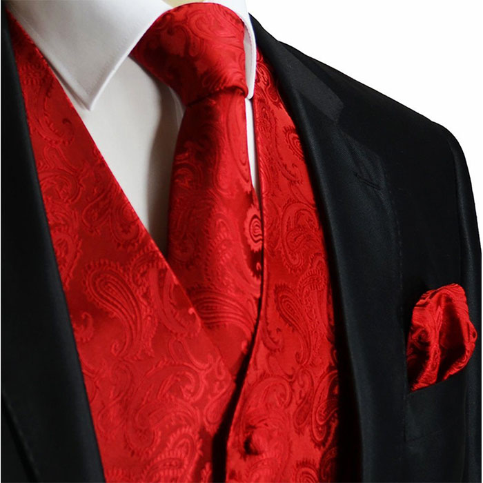 New Men's vest Tuxedo Waistcoat_2.5" skinny necktie paisley turquoise blue prom 
