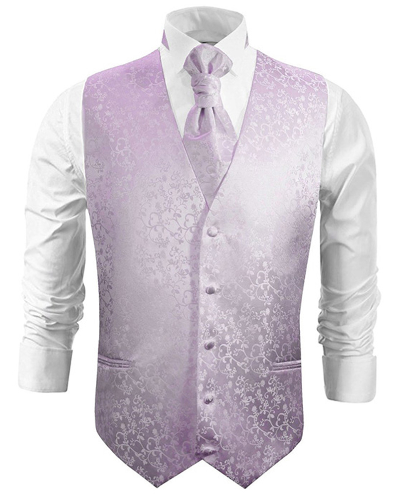 1056.MENS AND BOYS CREAM AND LILAC FLORAL WAISTCOAT WEDDING/ DRESS/ FORMAL W 