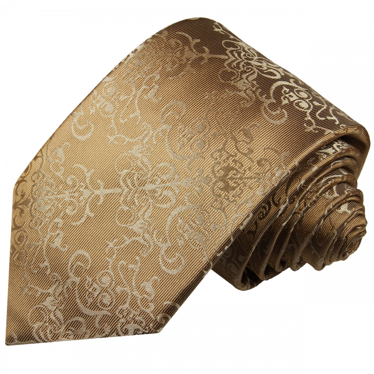 Extra lange Krawatte 165cm - gold barock