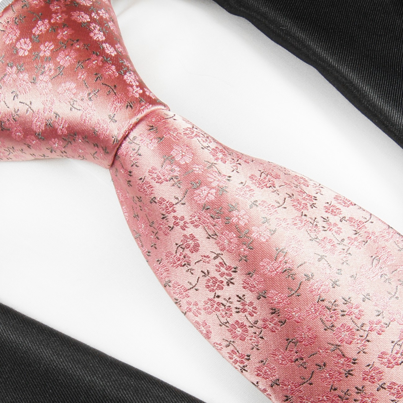 pink floral Krawatte Seide