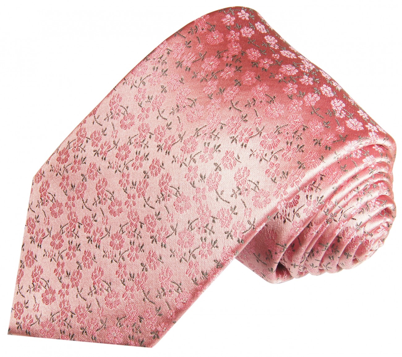 Extra lange Krawatte 165cm - Krawatte pink floral
