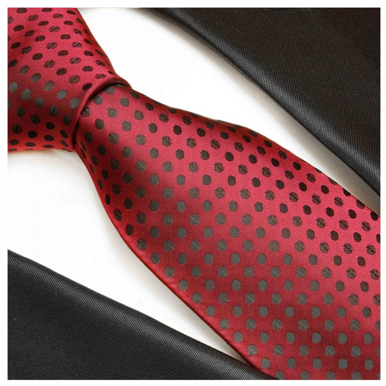 Hochzeit Krawatte rot schwarz gepunktet