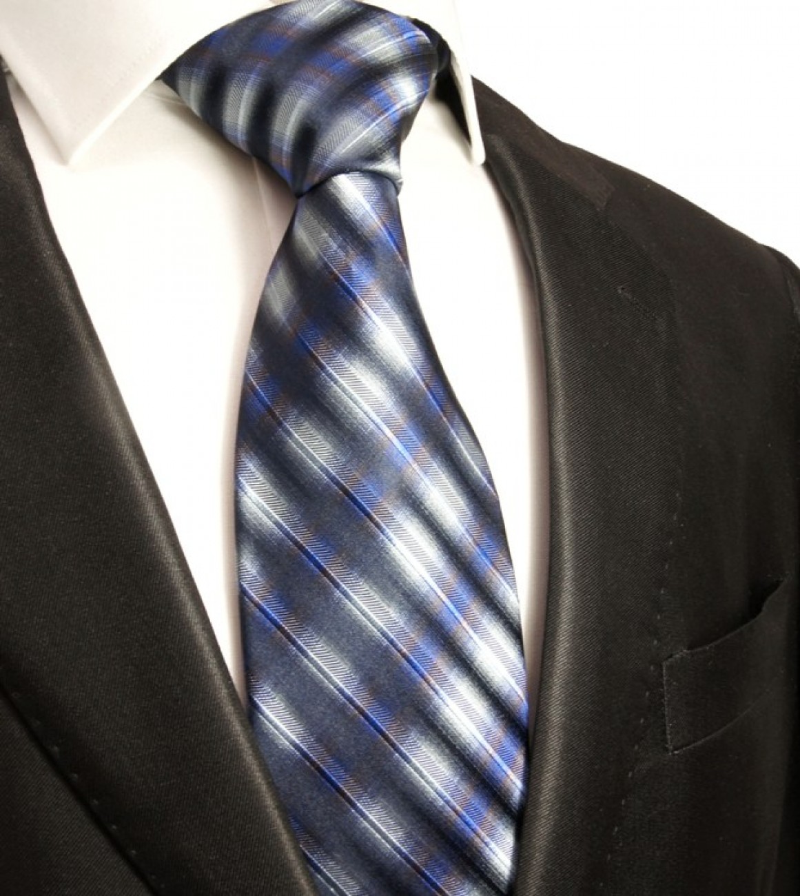 Krawatte blau gestreift 395