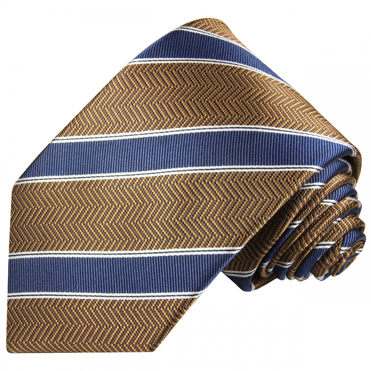 Krawatte braun blau gestreift