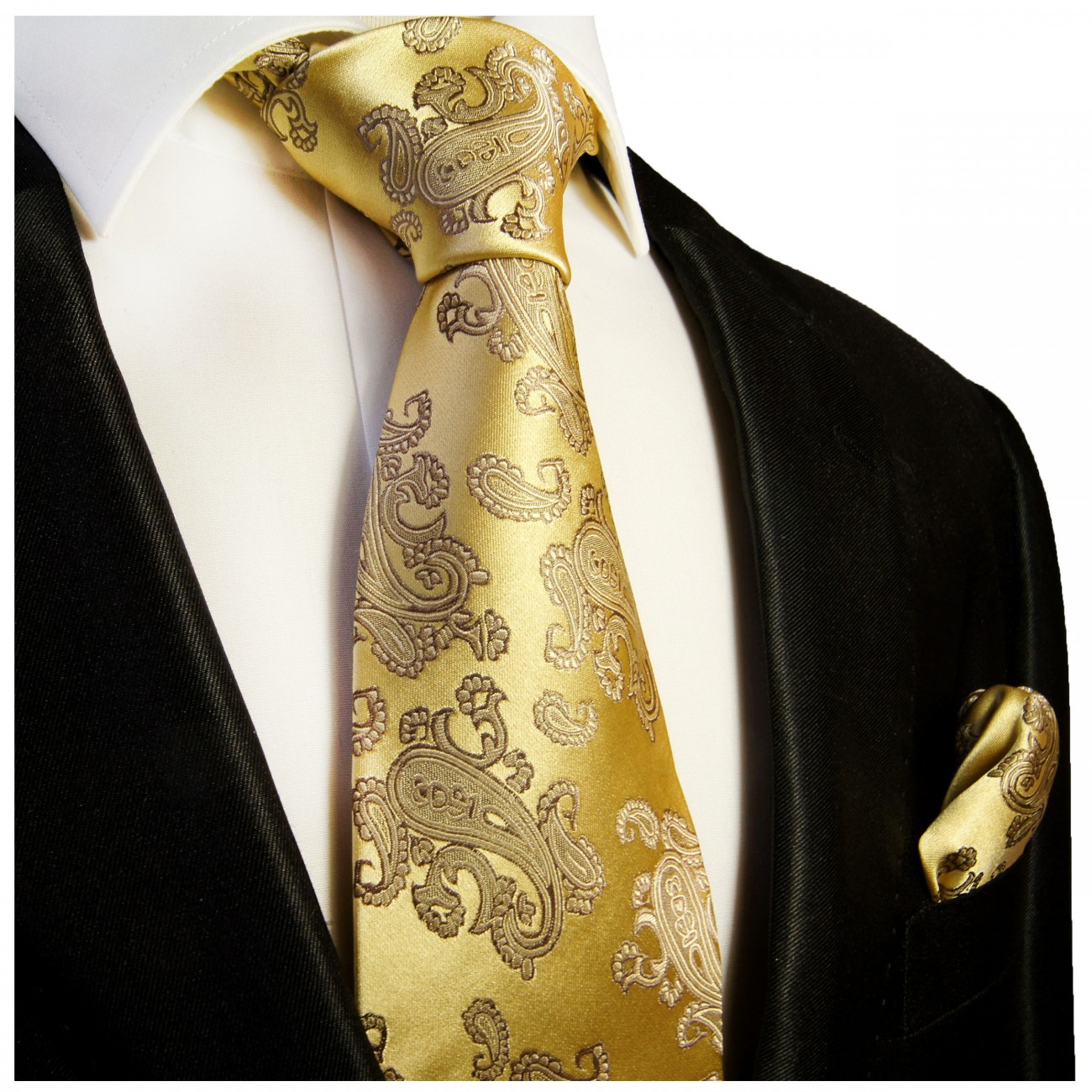Krawatte gold paisley 354