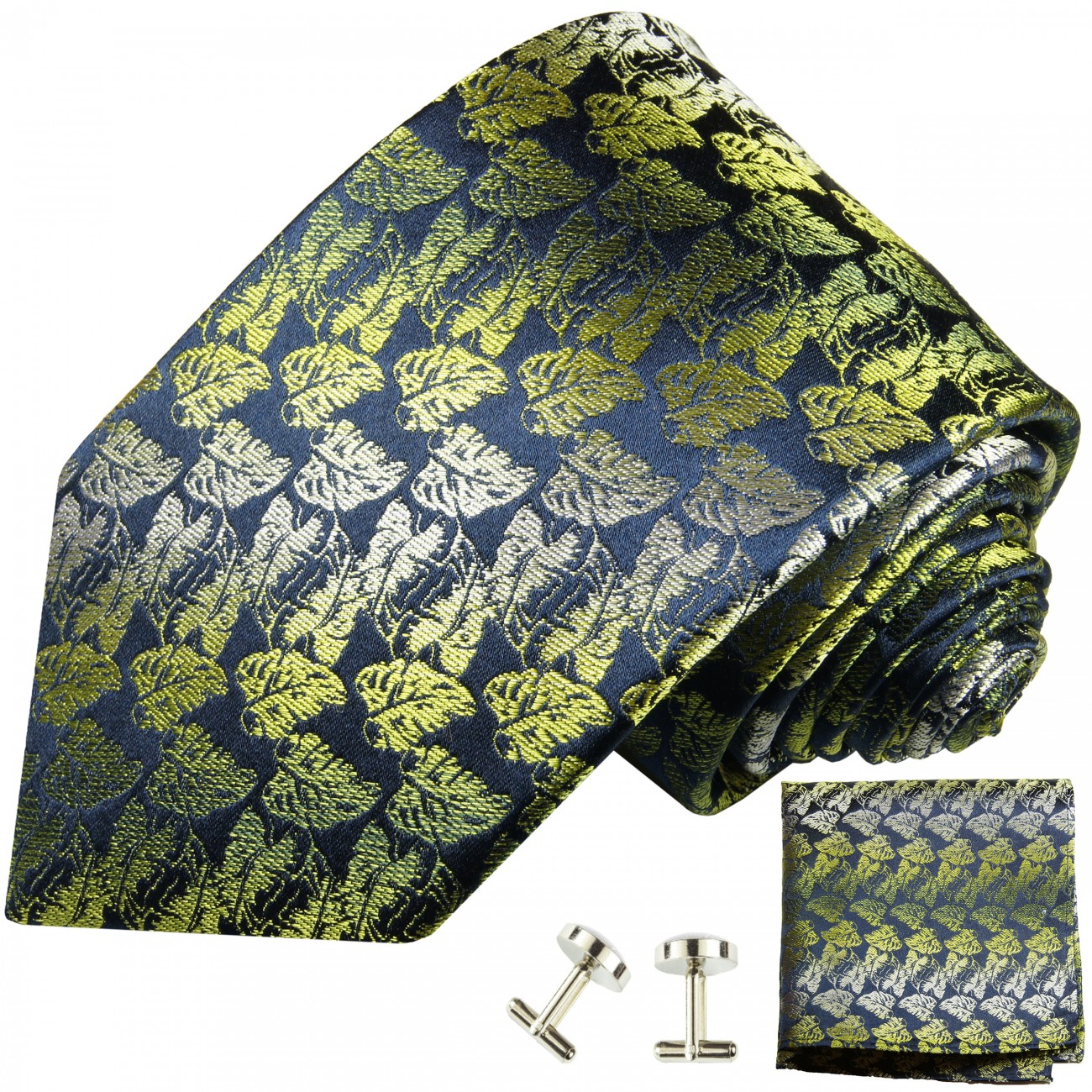 Krawatte grün Blatt Muster