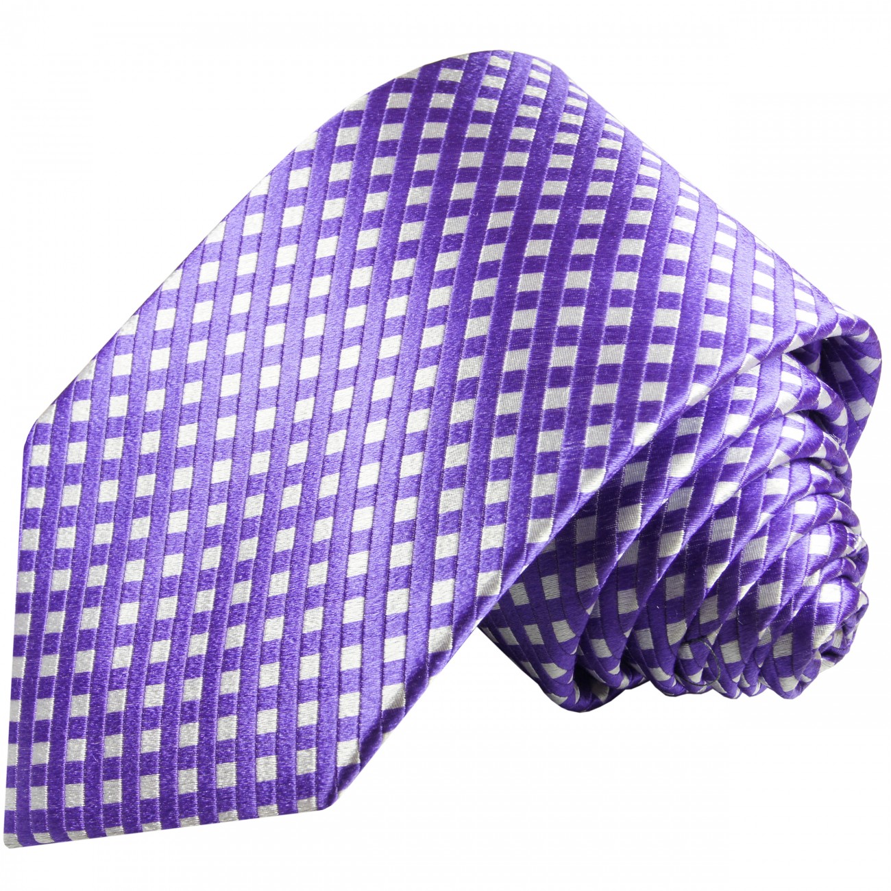 Krawatte lila violett gepunktet Seide
