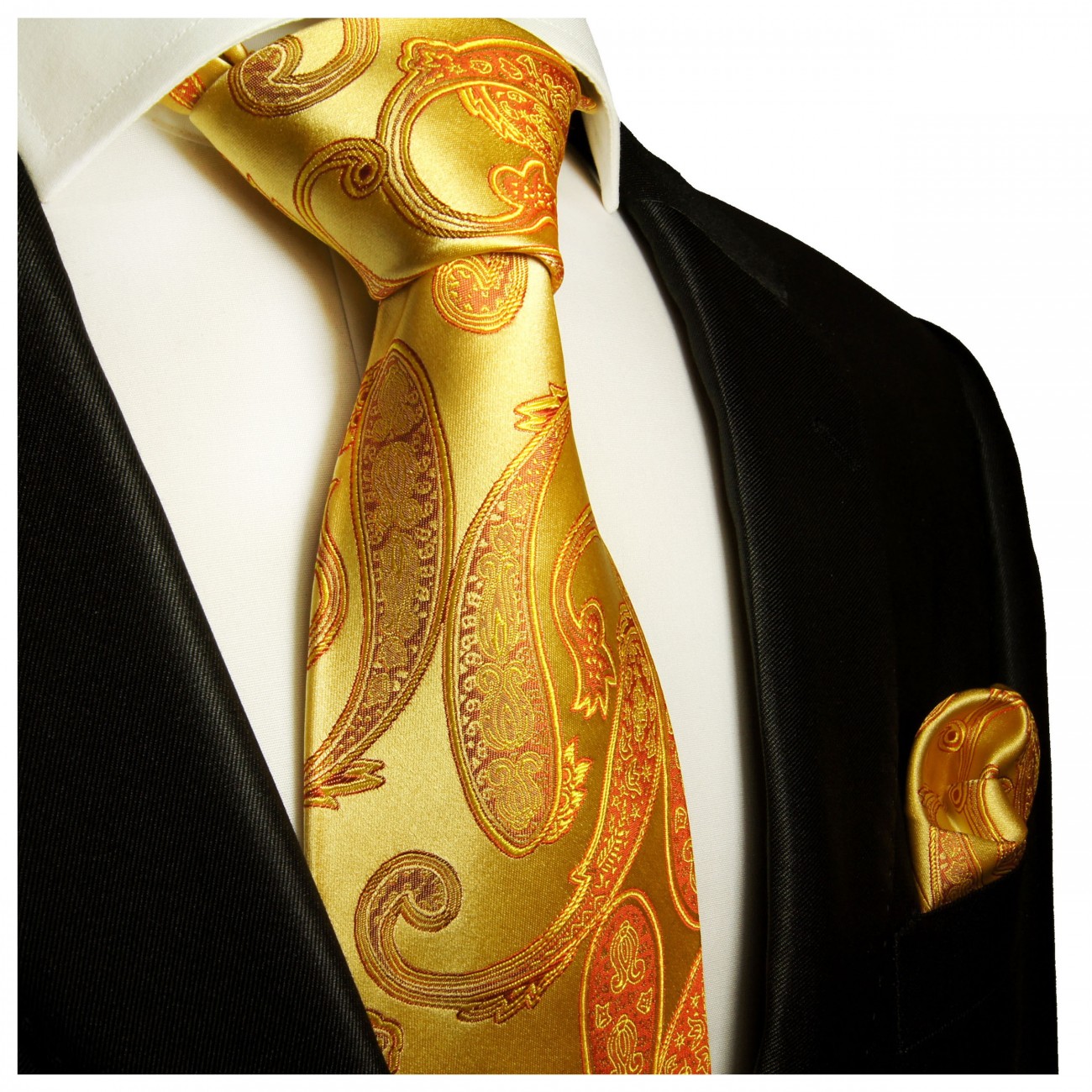 Gold tie paisley brocade 517 | ORDER NOW - Paul Malone Shop