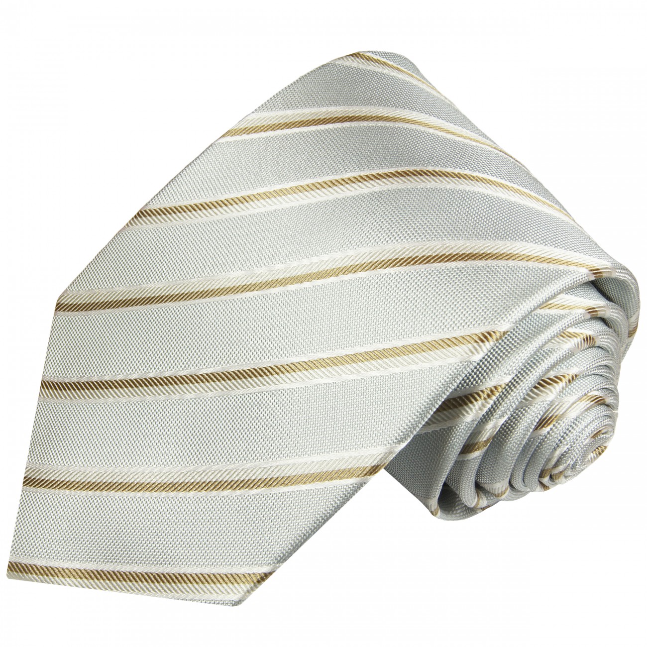 Krawatte hellblau gold gestreift 720