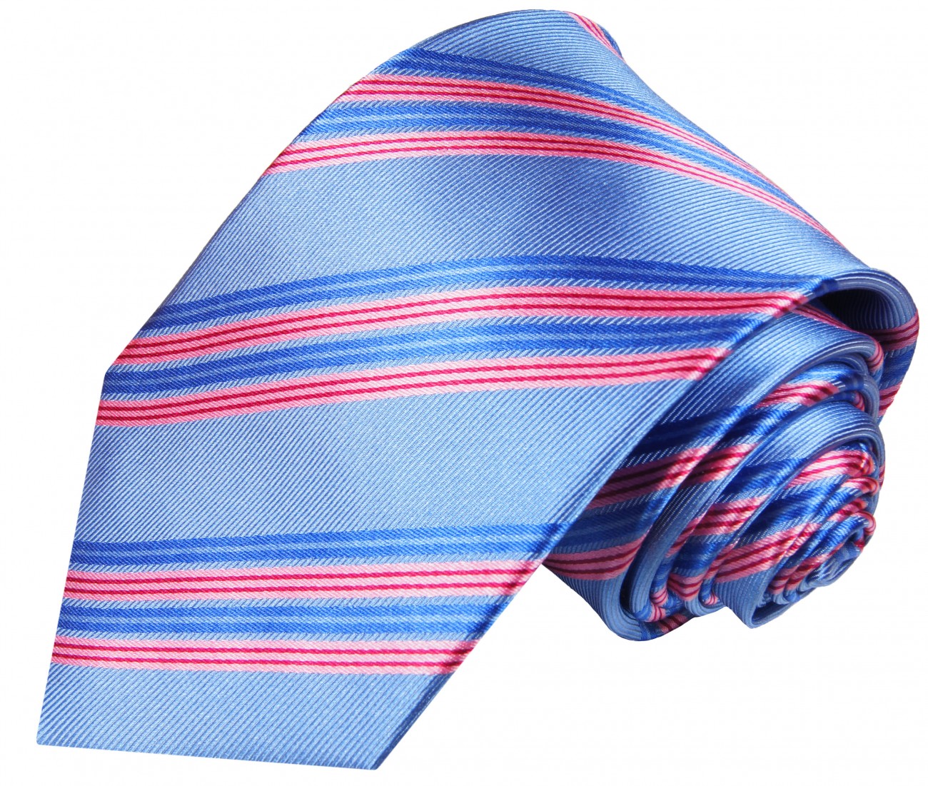 Krawatte hellblau pink gestreift 727