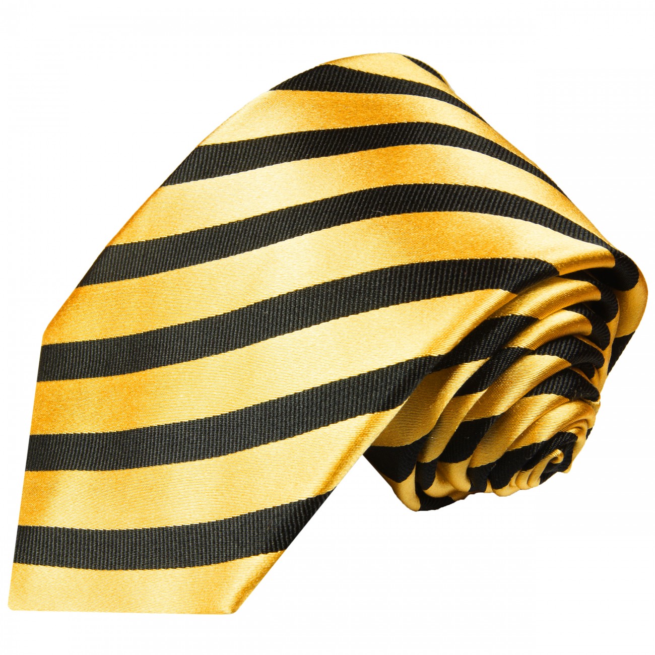 Extra lange Krawatte 165cm - Krawatte gold gestreift