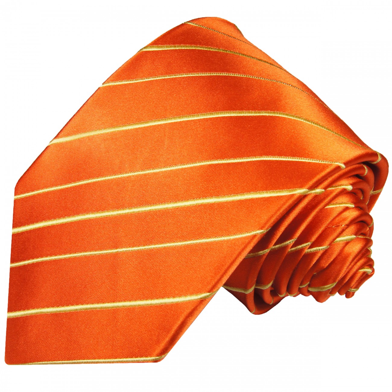 Krawatte orange gold gestreift