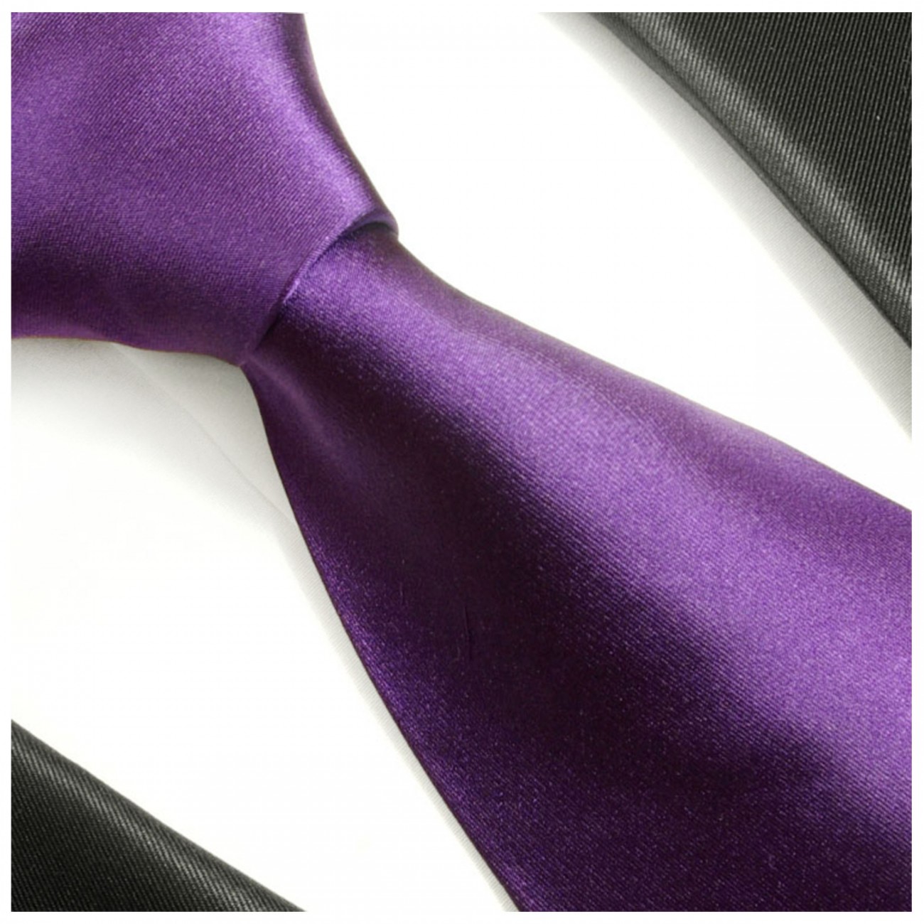 Lila violette Krawatte uni satin Seide