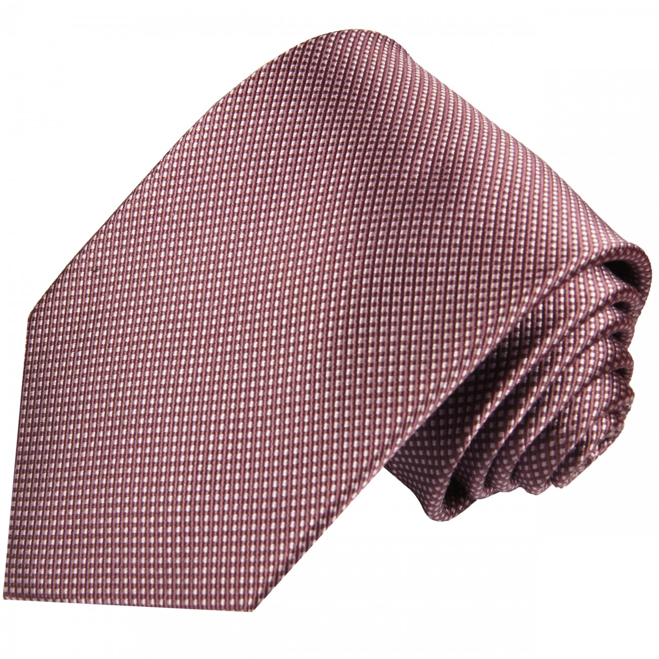 Krawatte Malve mauve pink gepunktet Seide
