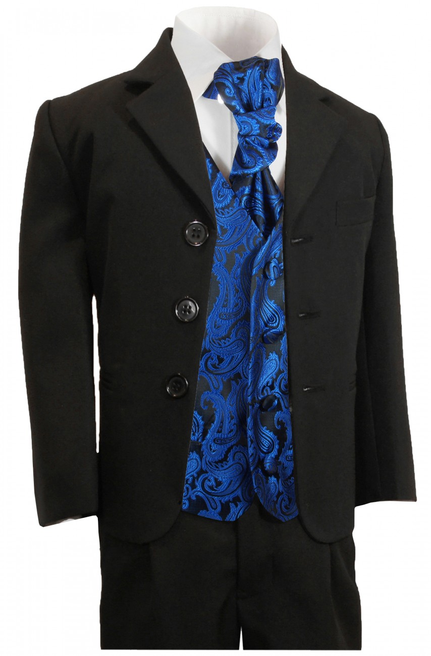 Neckerchief Petrol Blue Paul Malone Communion Suit Boys 5tlg Children Suit Vest 