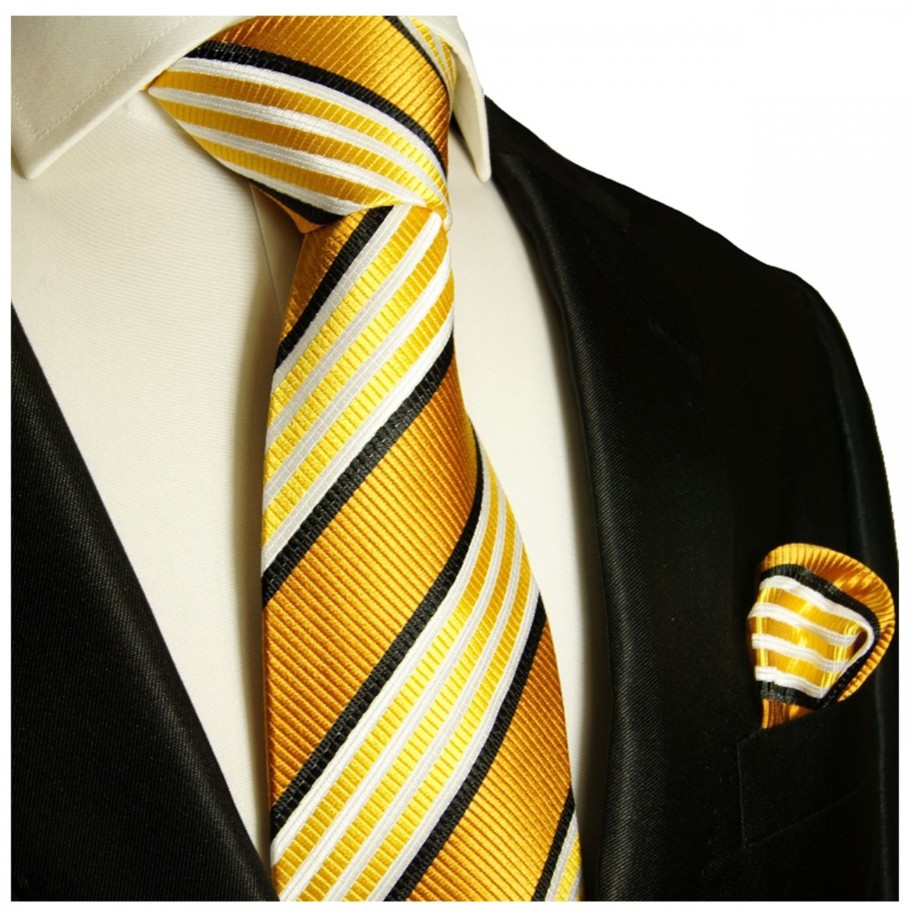 Krawatte gold schwarz 264