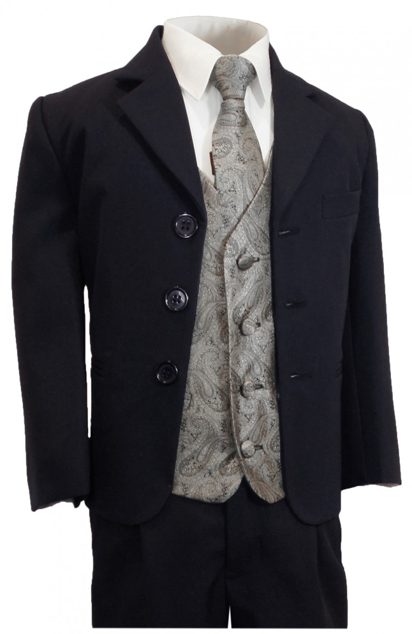 Neckerchief Blue Paisley Paul Malone Communion Suit Boys 5tg Children Suit Vest 