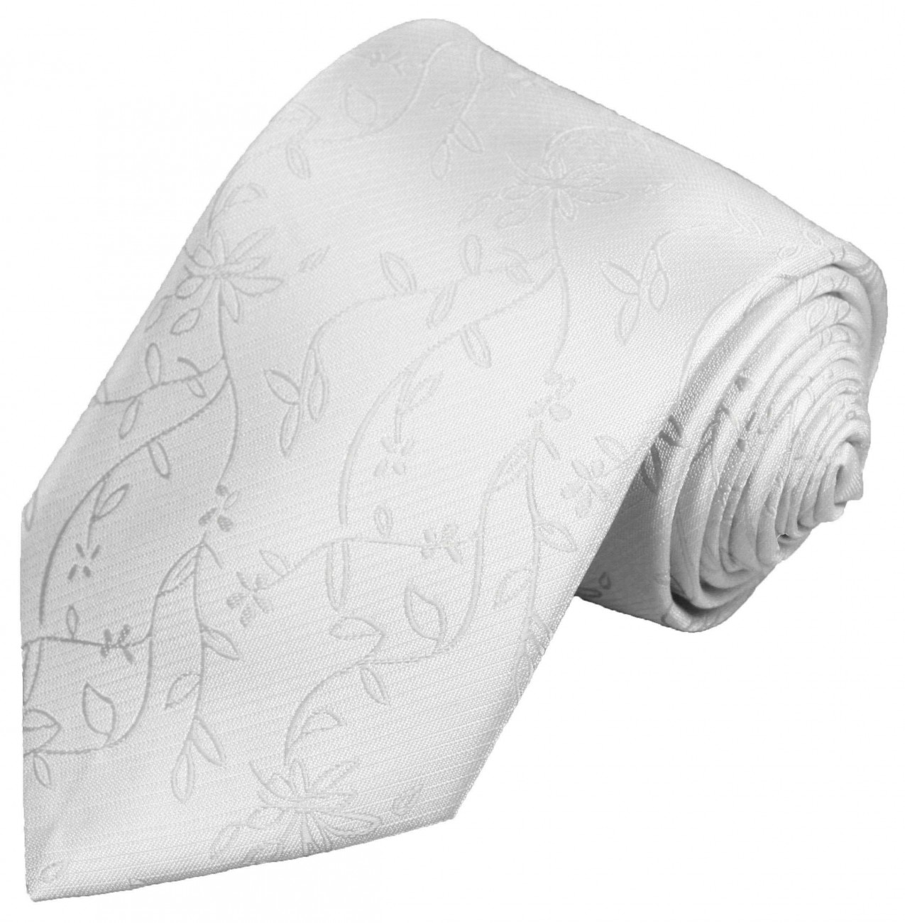 Hochzeitsweste mit Krawatte silber weiß floral