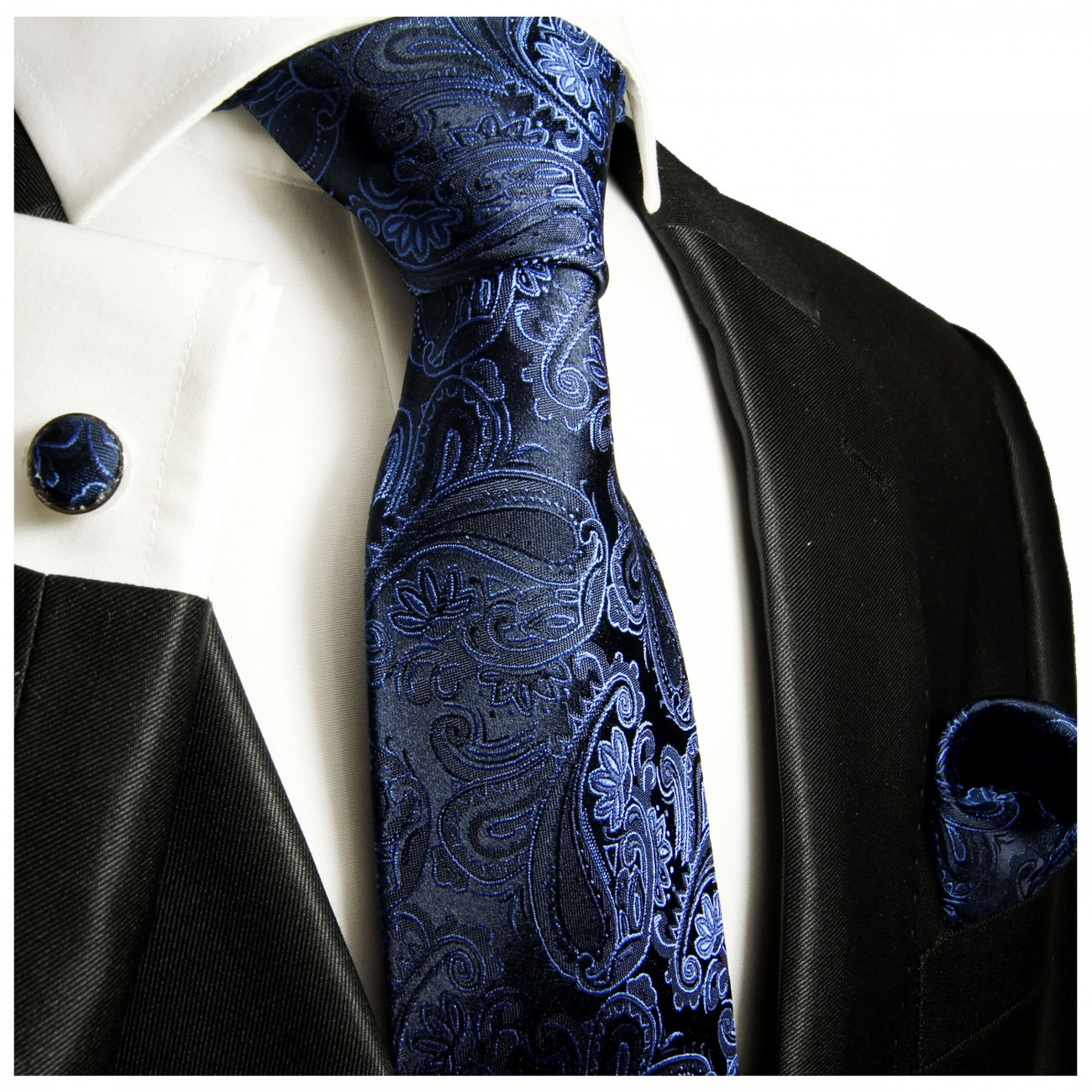 Krawatte blau paisley